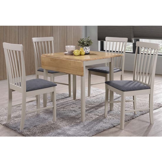 Alcor Square Drop Leaf Dining Set With 4 Chairs