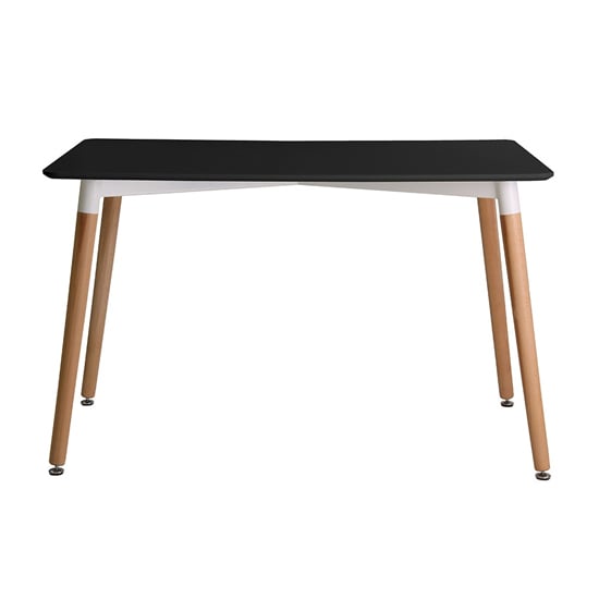 Ferring Wooden Dining Table In Black