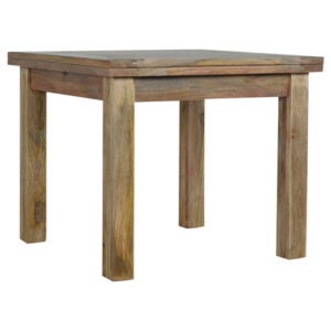 Granary Wooden Square Extending Dining Table In Oak Ish