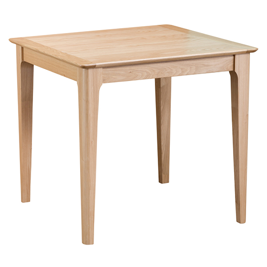 Nassau Square Wooden Small Dining Table In Natural Oak