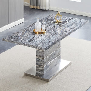 Parini Extendable Dining Table Small In Melange Marble Effect