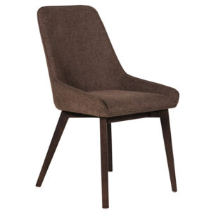 Acton Fabric Dining Chair In Brown