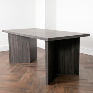 Ascot Wooden Dining Table In Grey Oak